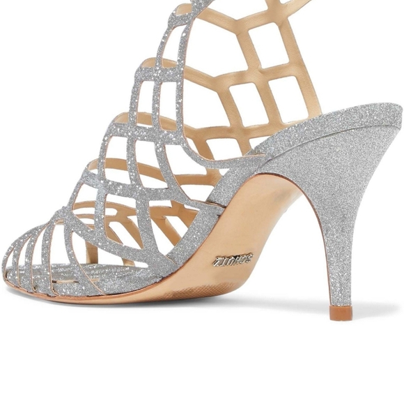 🍒EUC🍒 SCHUTZ GLITTER CAGE HEELS - Picture 8 of 15